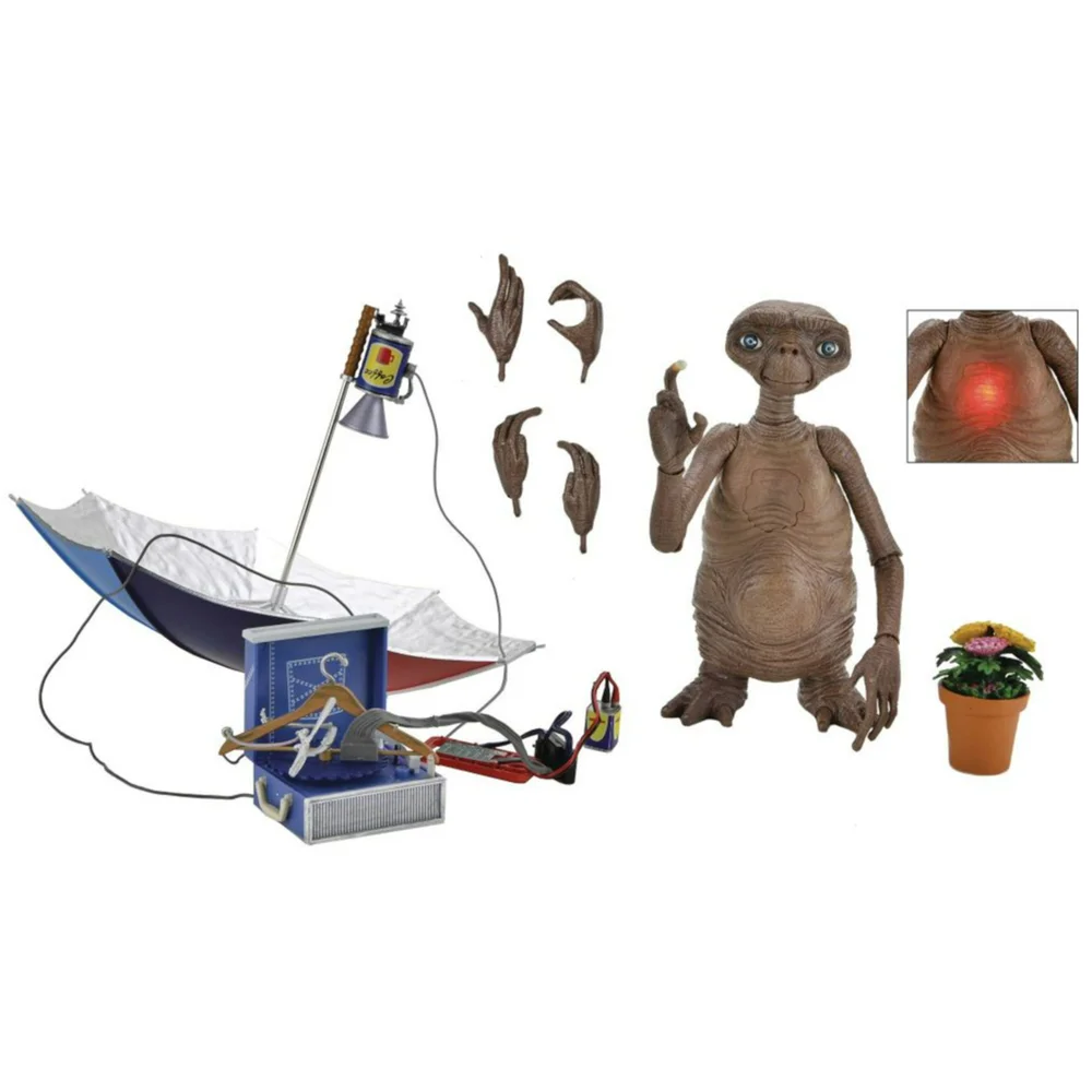 NECA E.T. The Extra-Terrestrial 40th Anniversary Deluxe Ultimate E.T. with LED Chest 7 Inch Scale Action Figure Bild 1
