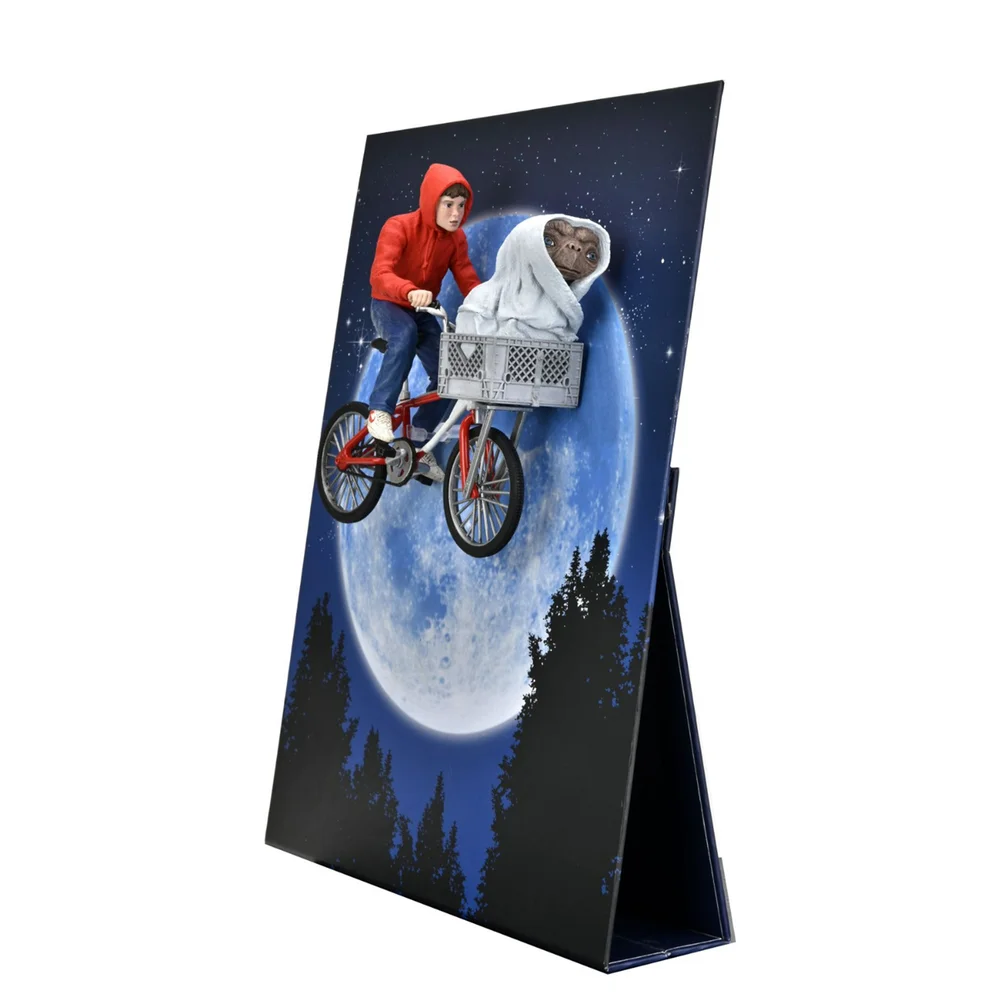 NECA E.T. The Extra-Terrestrial 40th Anniversary Elliot and E.T. on Bike 7 Inch Scale Action Figure Bild 1