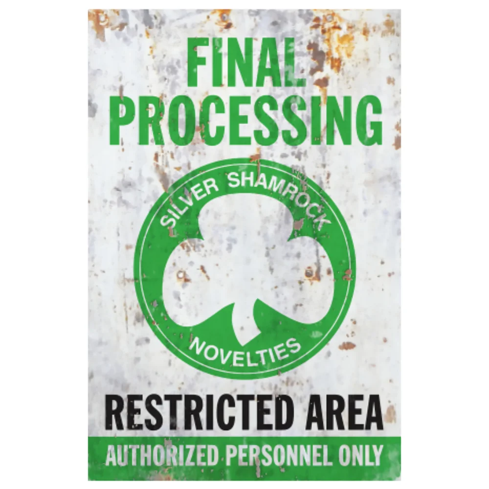 Trick or Treat Studios Halloween III: Season of the Witch Silver Shamrock Metal Sign Bild 1