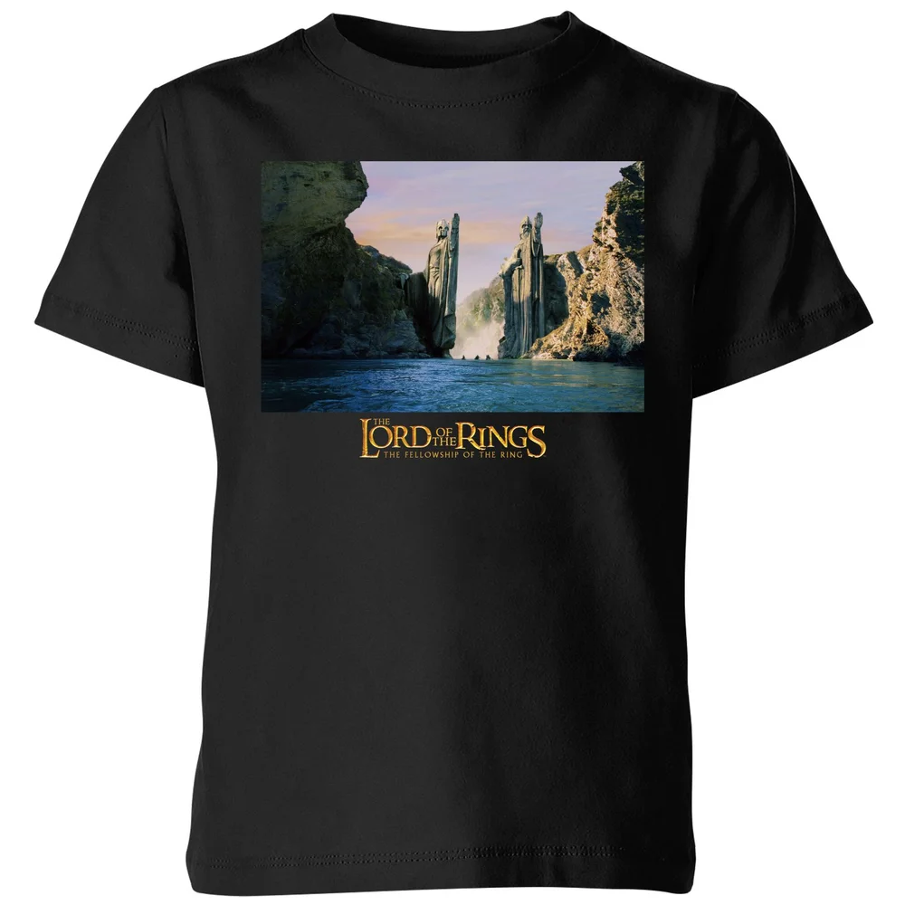 Lord Of The Rings Argonath Kids' T-Shirt - Black - 3-4 Jahre Bild 1