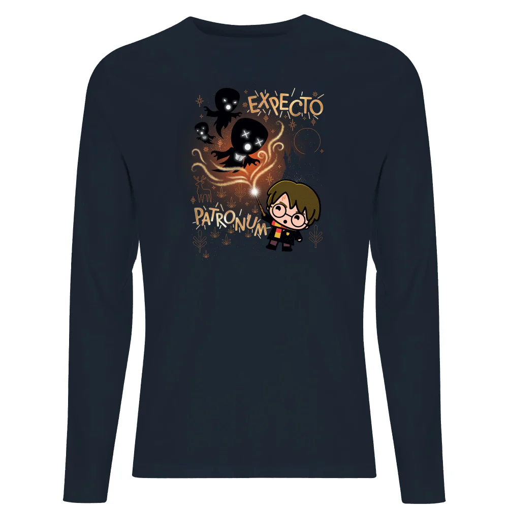 Harry Potter Kids Expecto Patronum Men's Long Sleeve T-Shirt - Navy - S Bild 1