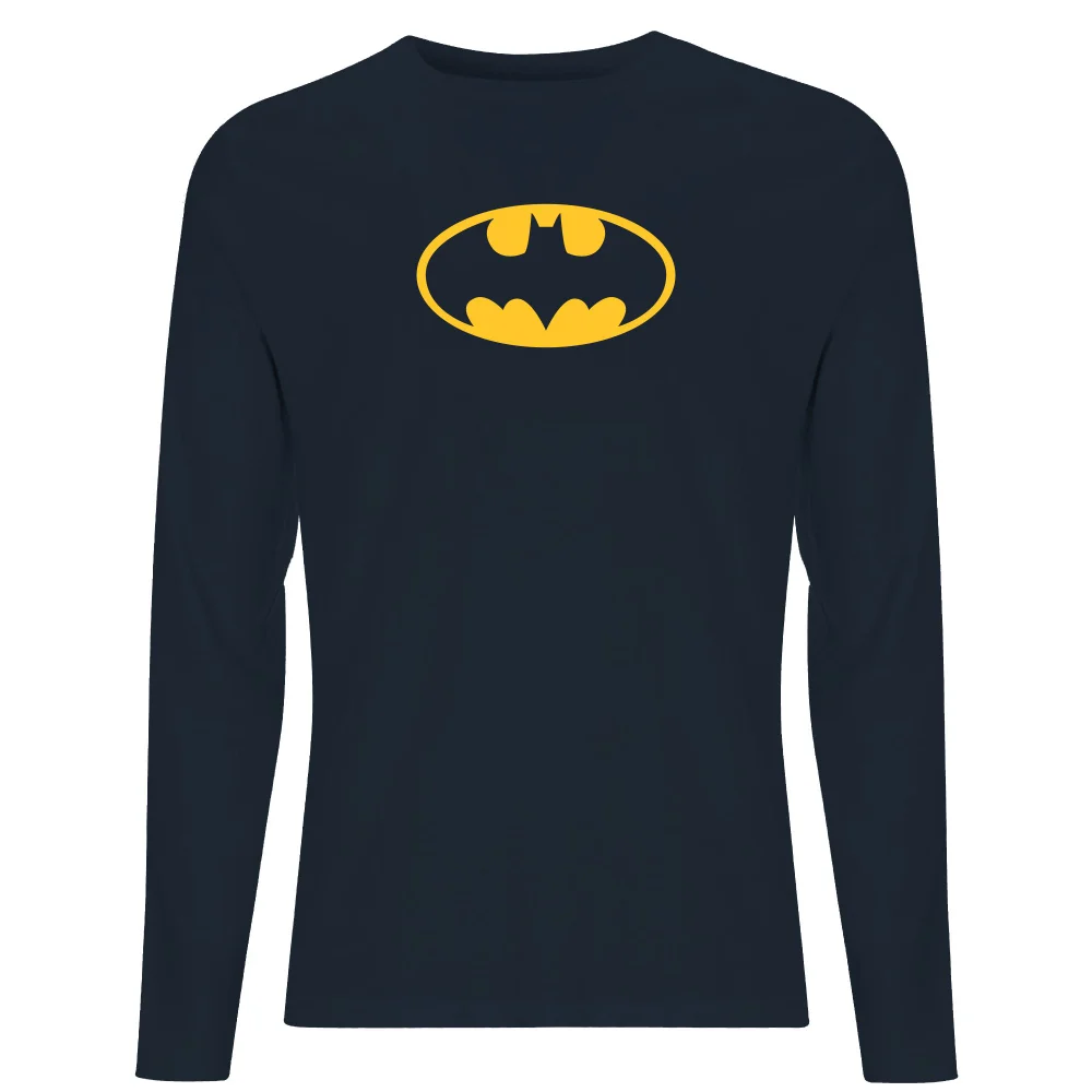 Justice League Batman Logo Men's Long Sleeve T-Shirt - Navy - S Bild 1