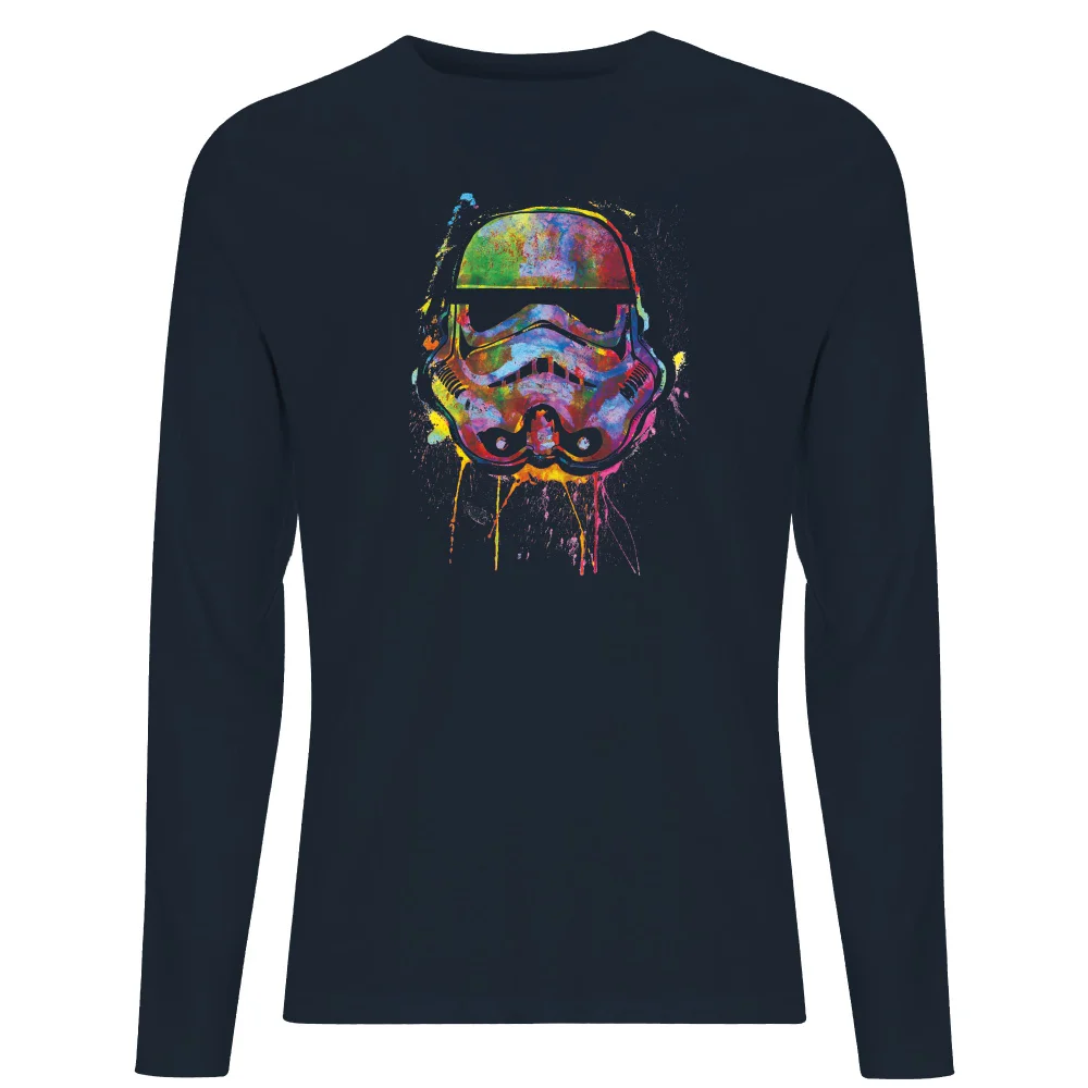 Star Wars Paint Splat Stormtrooper Men's Long Sleeve T-Shirt - Navy - S Bild 1
