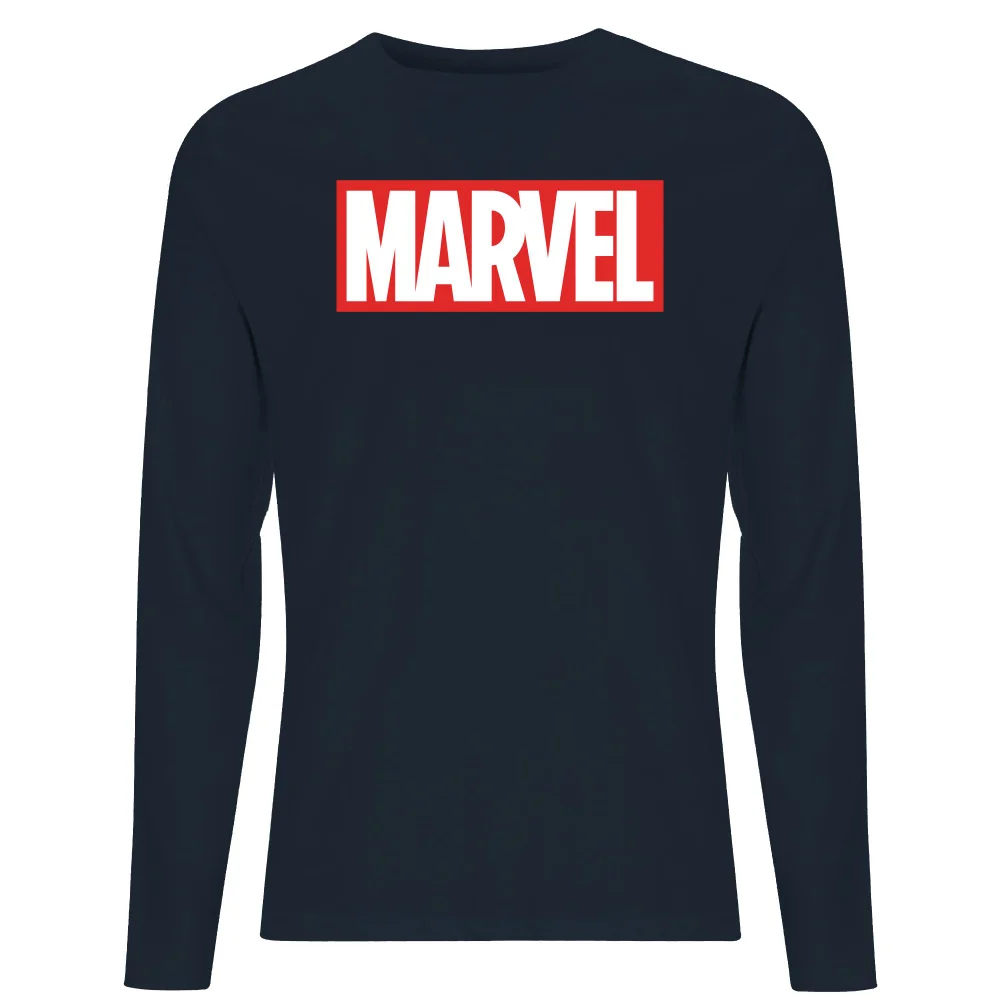 Marvel Logo Men's Long Sleeve T-Shirt - Navy - S Bild 1