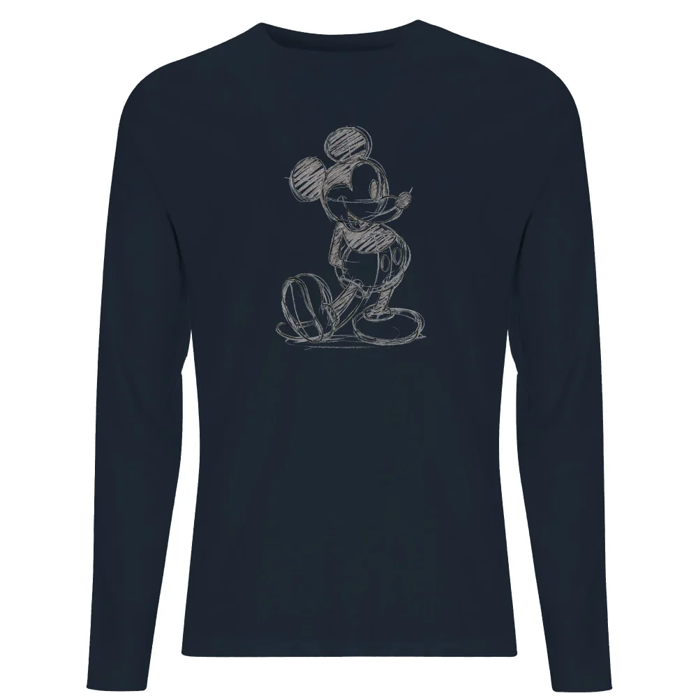 Disney Mickey Mouse Sketch Men's Long Sleeve T-Shirt - Navy - S Bild 1
