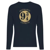 Harry Potter Platfrom Men's Long Sleeve T-Shirt - Navy - undefined undefined