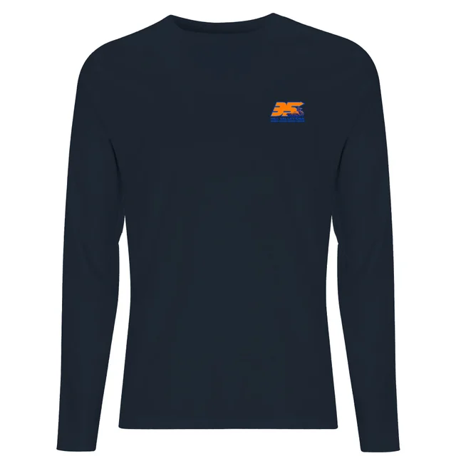 Back To The Future 35 Hill Valley Front Men's Long Sleeve T-Shirt - Navy