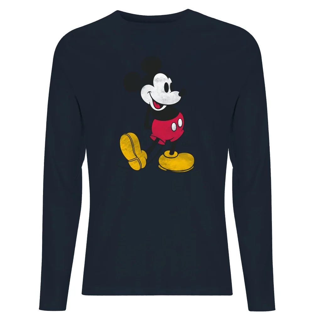 Disney Mickey Mouse Classic Kick Men's Long Sleeve T-Shirt - Navy - S Bild 1