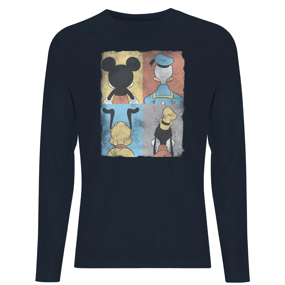 Donald Duck Mickey Mouse Pluto Goofy Tiles Men's Long Sleeve T-Shirt - Navy - S Bild 1