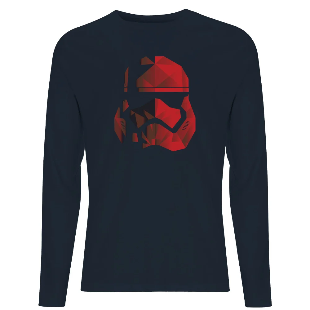 Star Wars Jedi Cubist Trooper Helmet Black Men's Long Sleeve T-Shirt - Navy - S Bild 1
