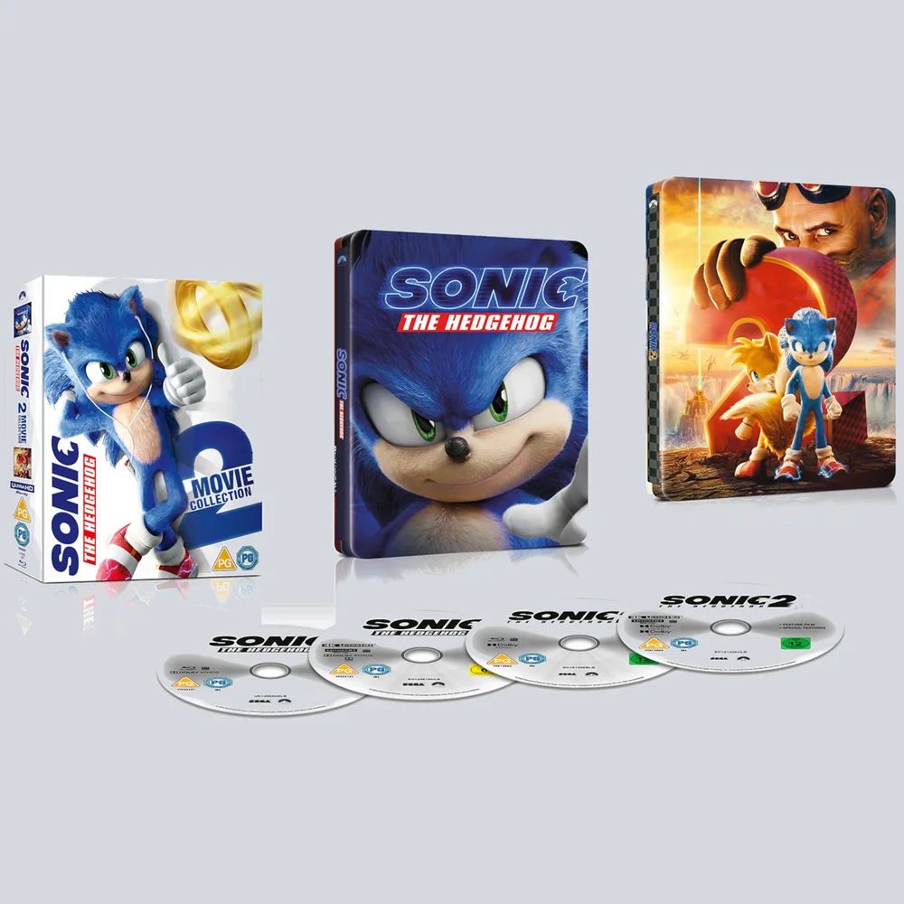 Sonic the Hedgehog Zavvi Exclusive 2 Movie 4K Ultra HD Steelbook Collection (Includes Blu-ray) Bild 1