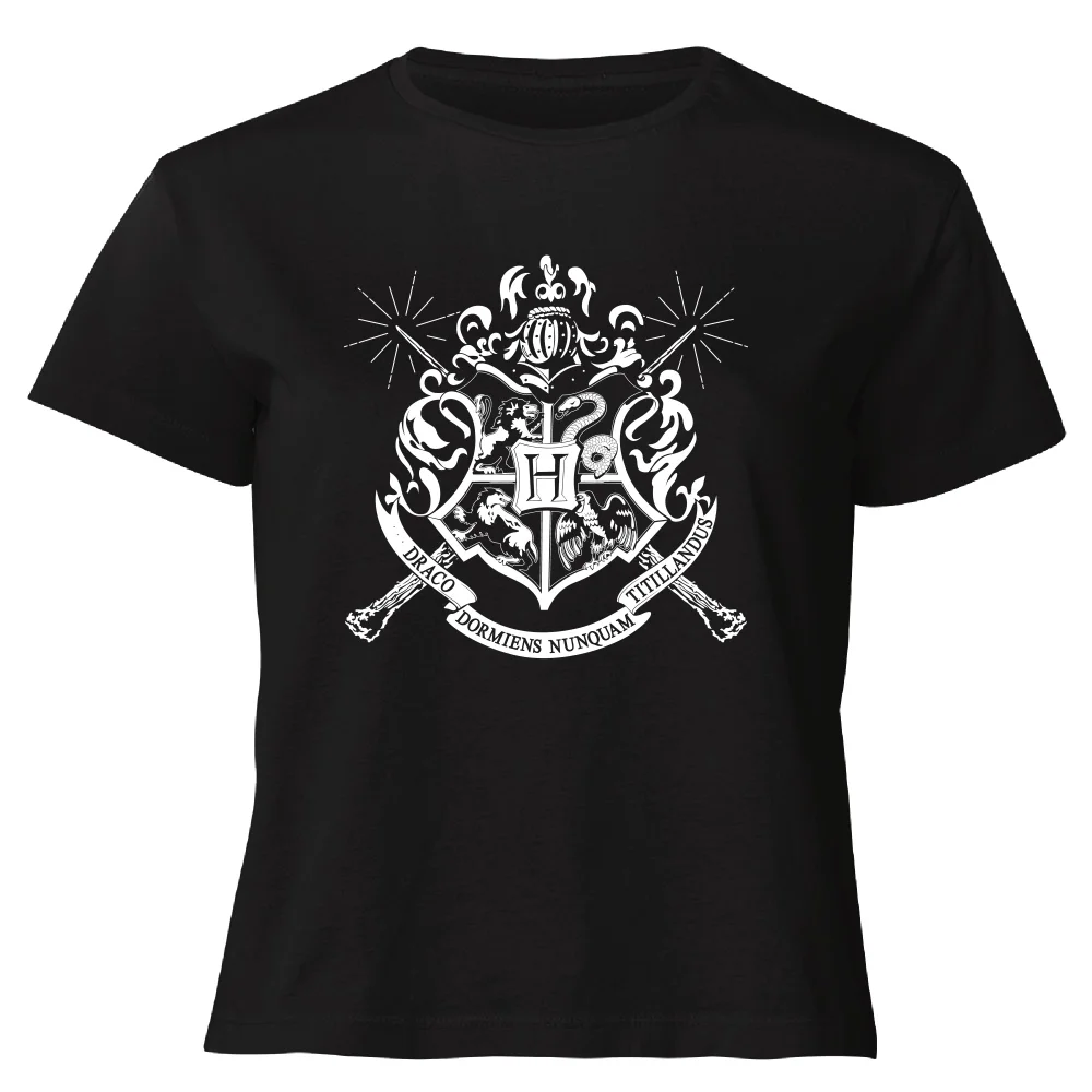 Harry Potter Hogwarts House Crest Women's Cropped T-Shirt - Black - XS Bild 1