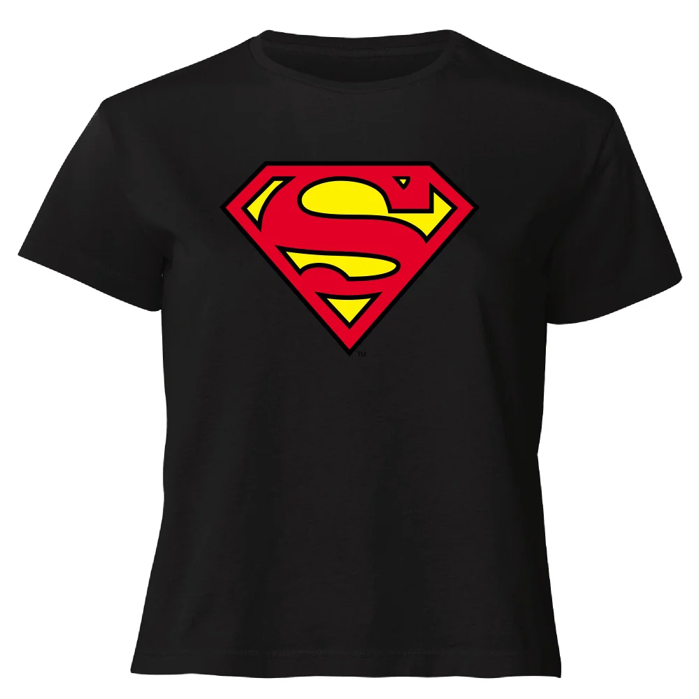 Official Superman Shield Women's Cropped T-Shirt - Black - XS Bild 1