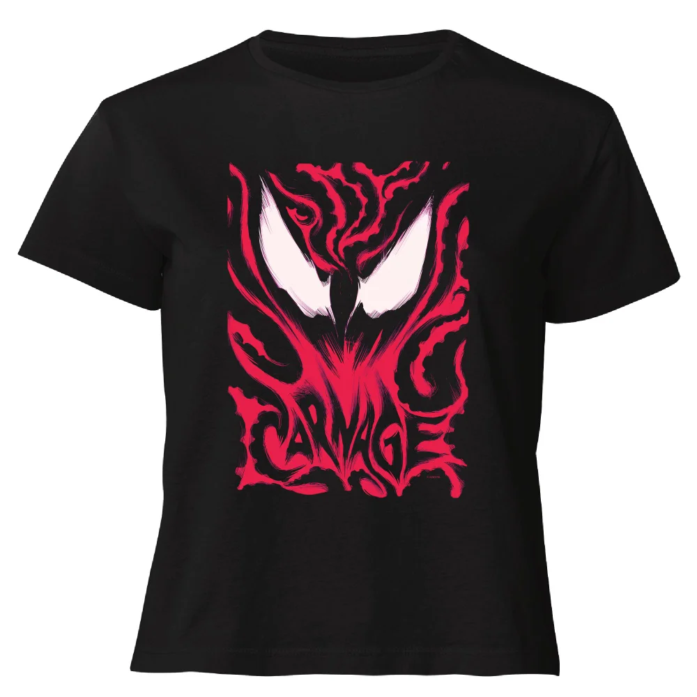 Venom Carnage Women's Cropped T-Shirt - Black - XS Bild 1