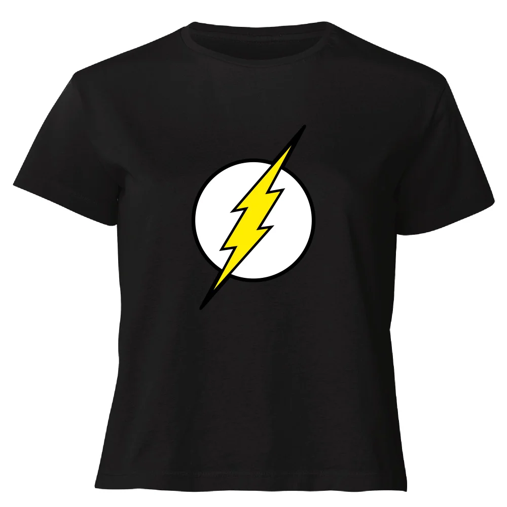 Justice League Flash Logo Women's Cropped T-Shirt - Black - XS Bild 1