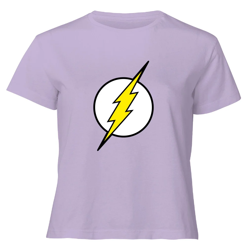 Justice League Flash Logo Women's Cropped T-Shirt - Lilac - XS Bild 1