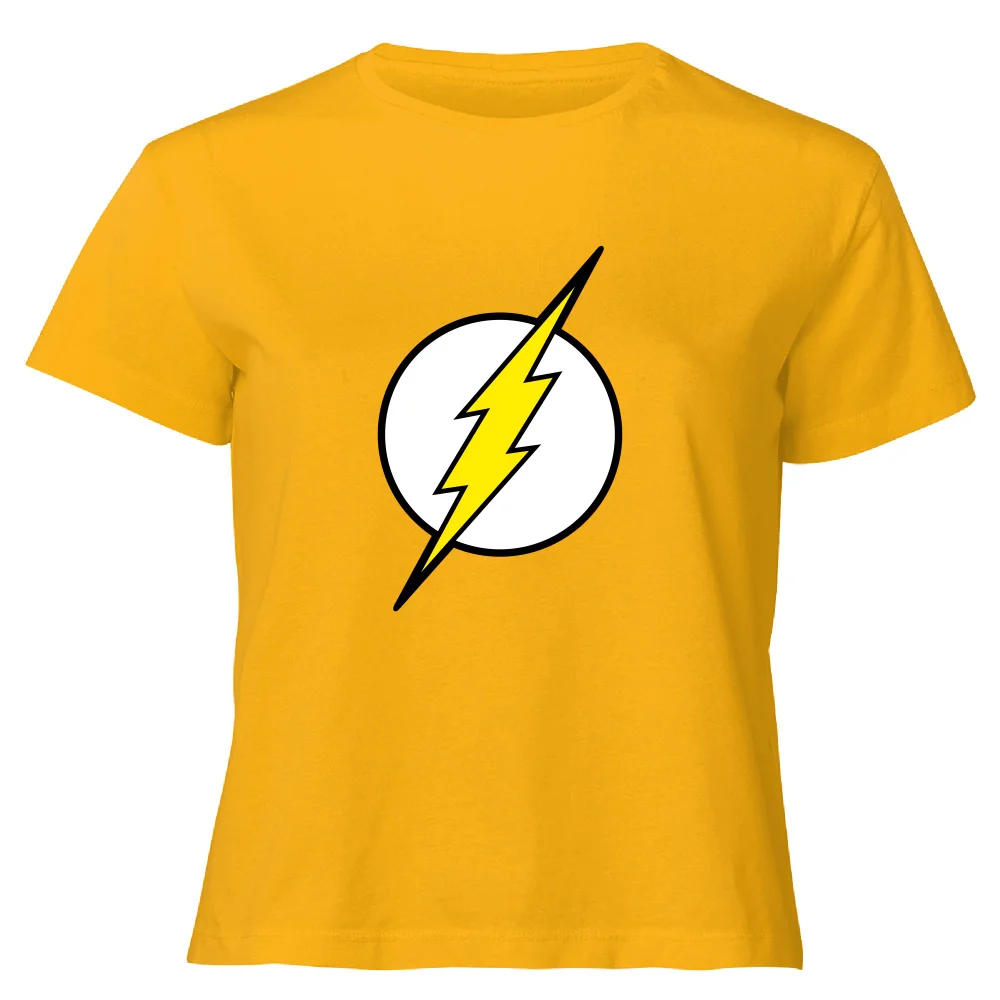 Justice League Flash Logo Women's Cropped T-Shirt - Mustard - XS Bild 1