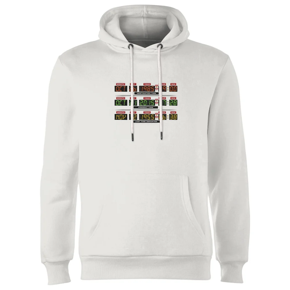 Back To The Future Destination Clock Hoodie - White - S Bild 1