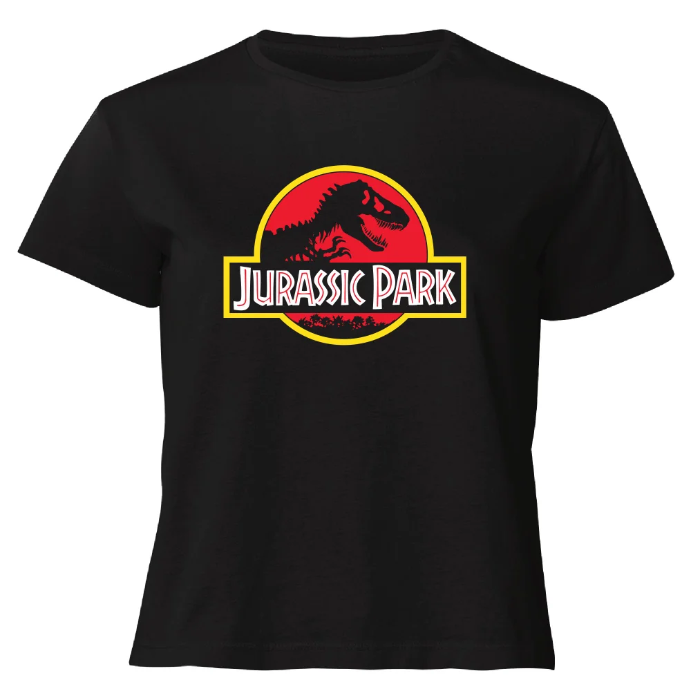 Jurassic Park Logo Women's Cropped T-Shirt - Black - XS Bild 1