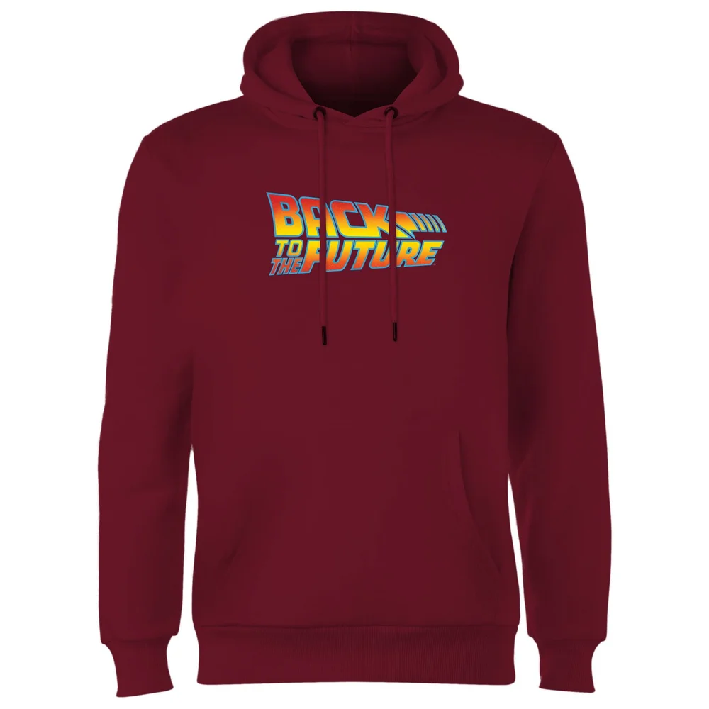 Back To The Future Classic Logo Hoodie - Burgundy - S Bild 1