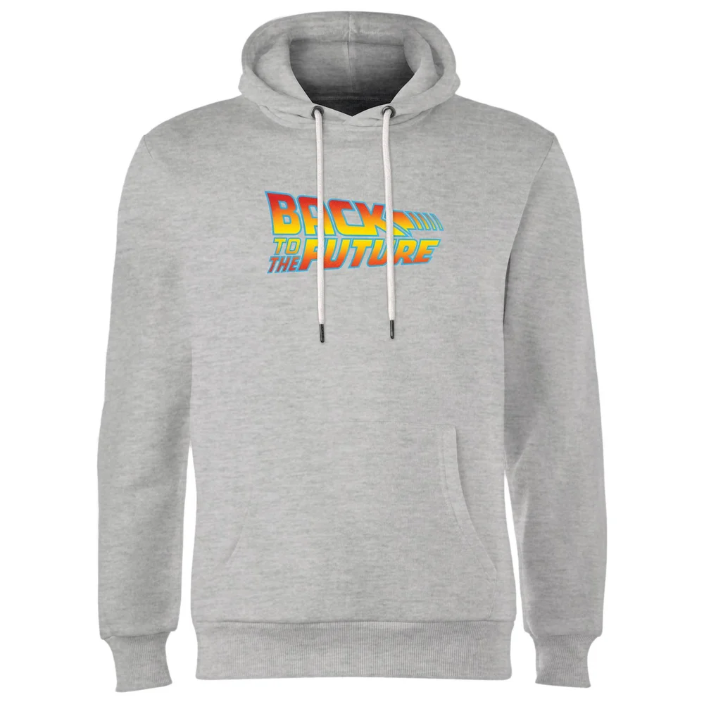 Back To The Future Classic Logo Hoodie - Grey - S Bild 1
