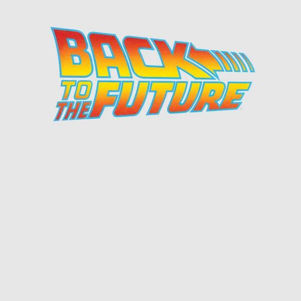 Back To The Future Classic Logo Hoodie - Grey