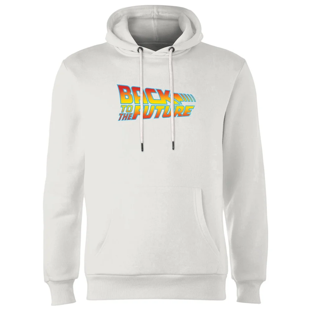 Back To The Future Classic Logo Hoodie - White - S Bild 1