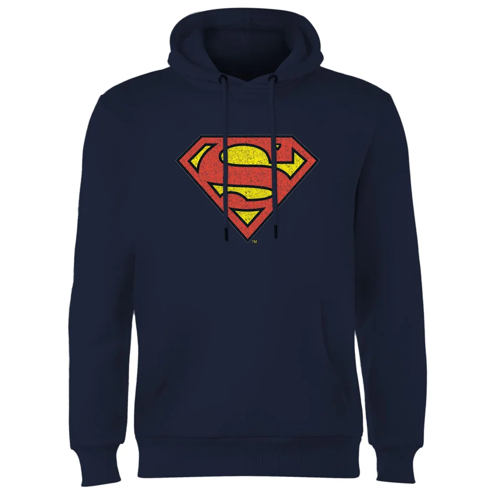 Official Superman Crackle Logo Hoodie - Navy - S Bild 1