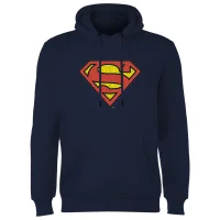 Official Superman Crackle Logo Hoodie - Navy - undefined undefined