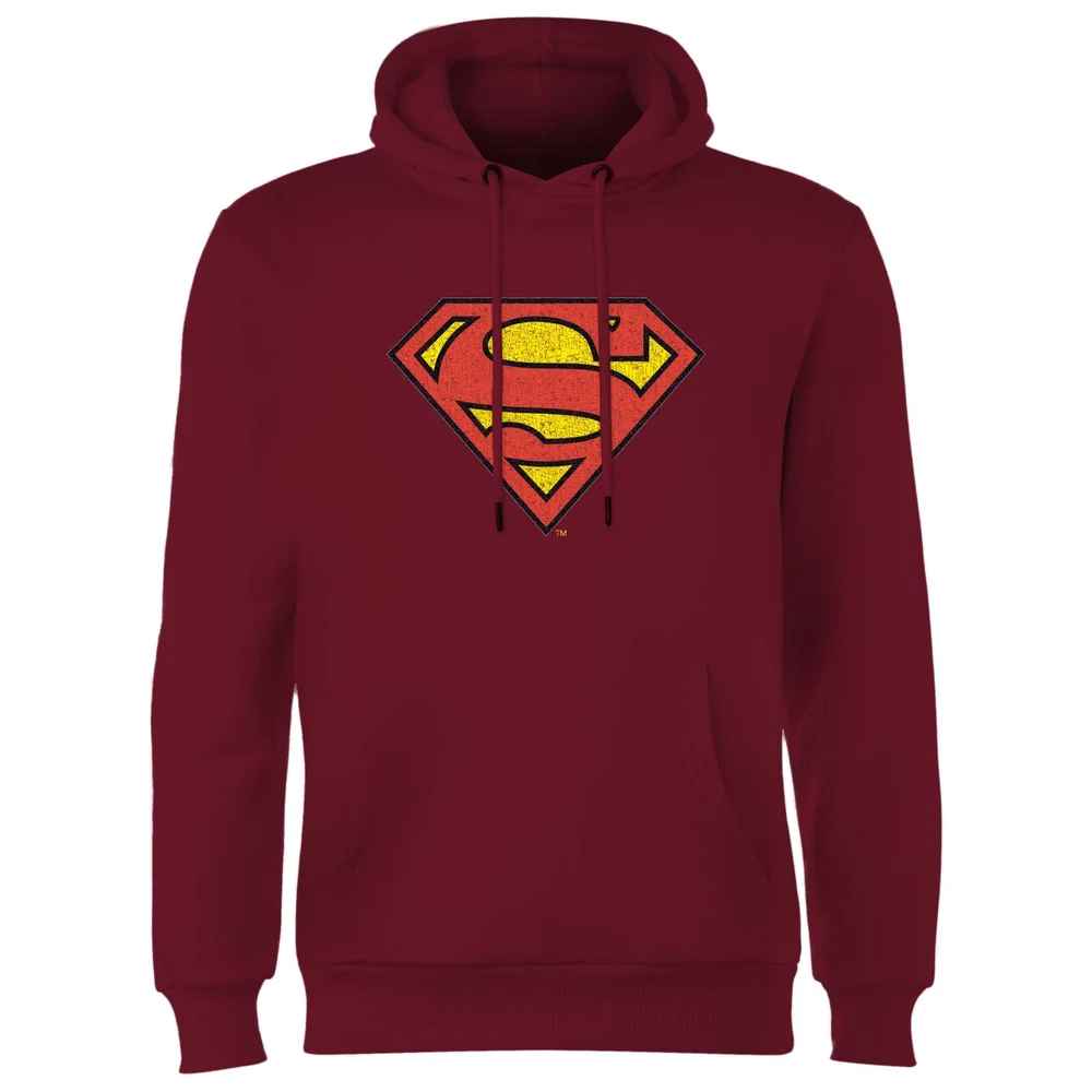 Official Superman Crackle Logo Hoodie - Burgundy - S Bild 1