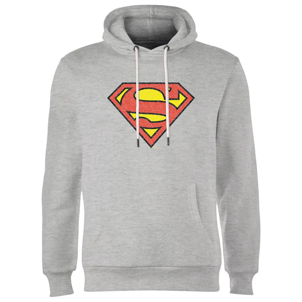 Official Superman Crackle Logo Hoodie - Grey - S Bild 1