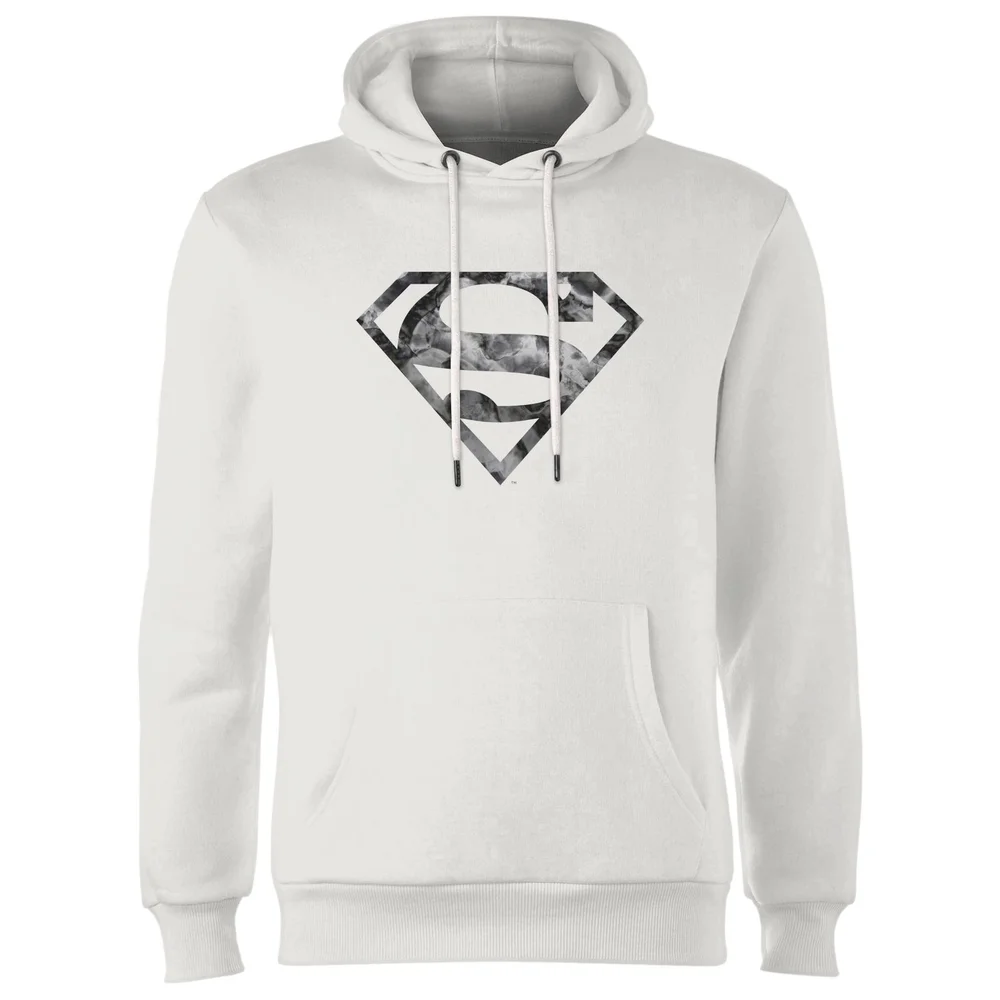 Marble Superman Logo Hoodie - White - S Bild 1