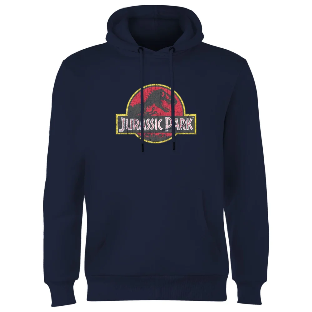 Jurassic Park Logo Vintage Hoodie - Navy - S Bild 1