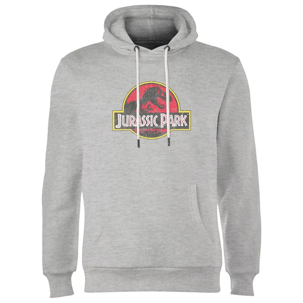 Jurassic Park Logo Vintage Hoodie - Grey - S Bild 1