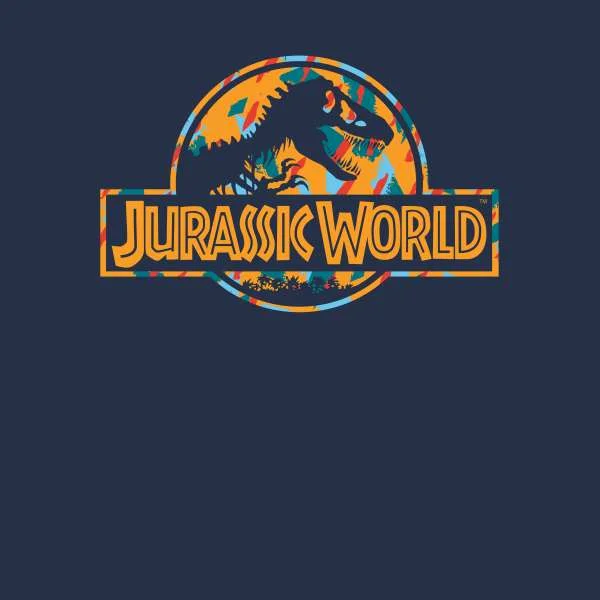 Jurassic Park Logo Tropical Hoodie - Navy