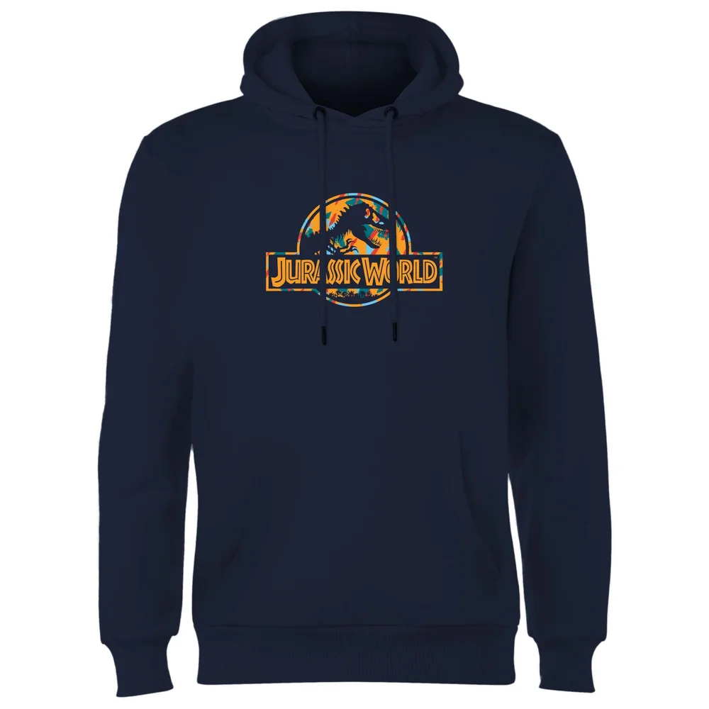 Jurassic Park Logo Tropical Hoodie - Navy - S Bild 1