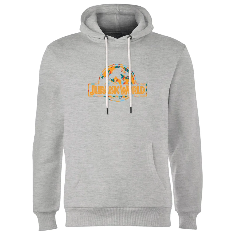 Jurassic Park Logo Tropical Hoodie - Grey - S Bild 1