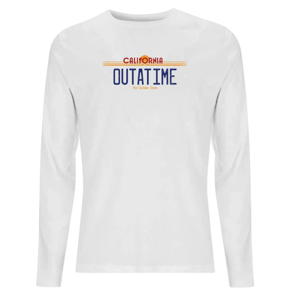 Back To The Future Outatime Plate Men's Long Sleeve T-Shirt - White - XS Bild 1