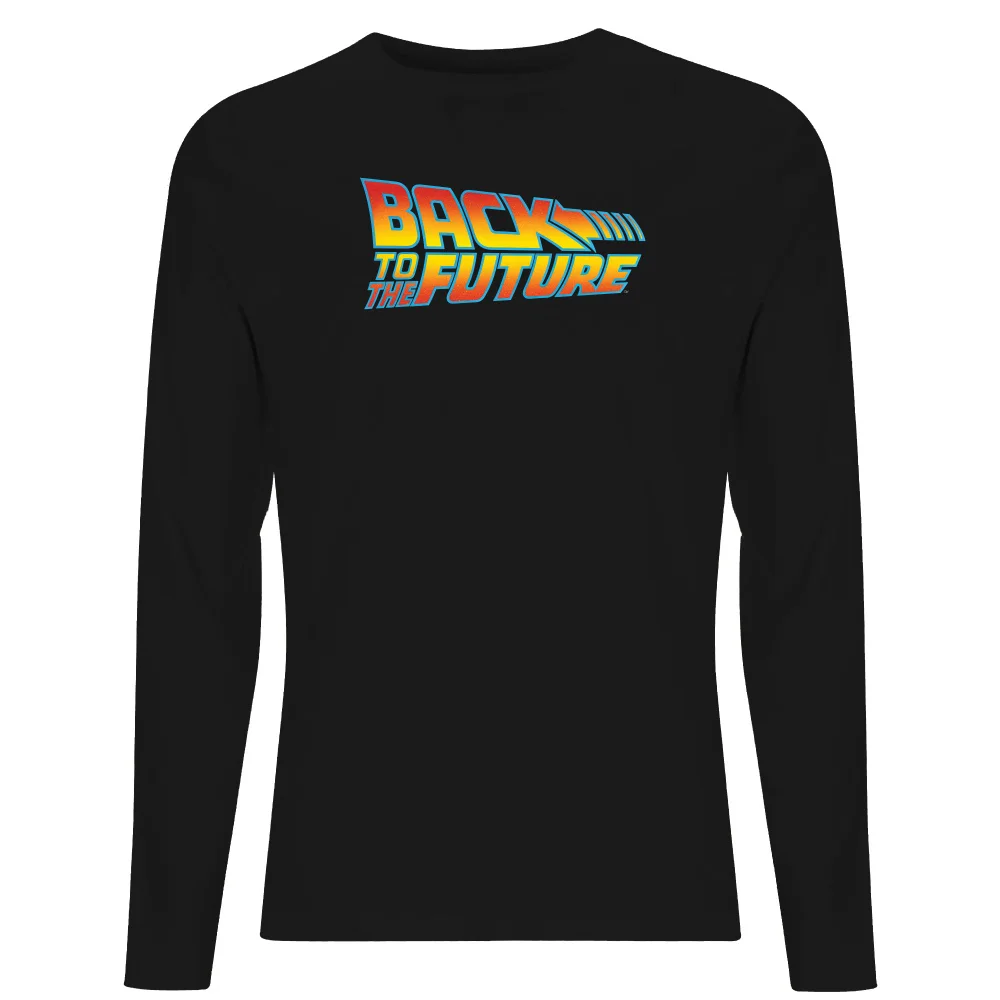 Back To The Future Classic Logo Men's Long Sleeve T-Shirt - Black - XS Bild 1
