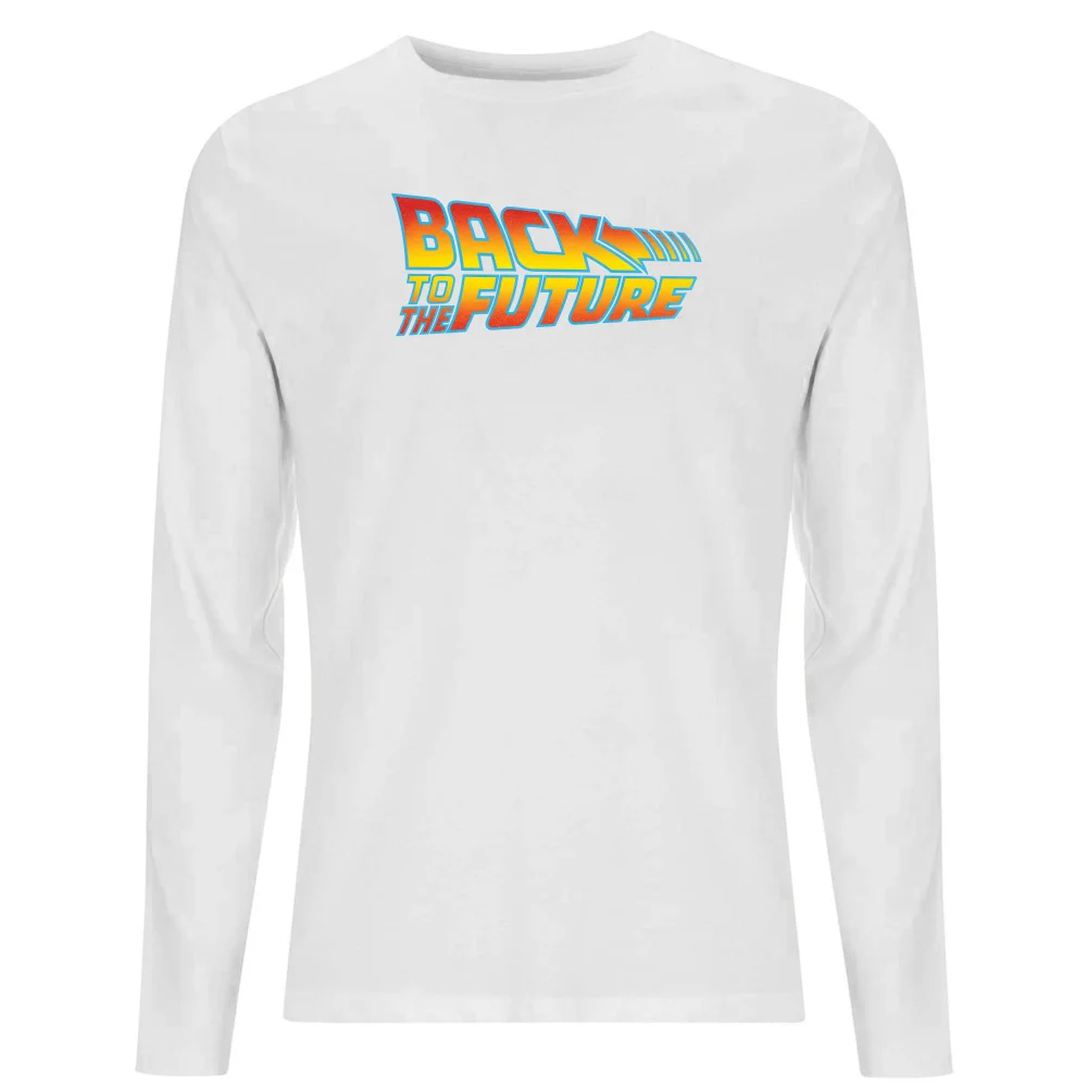 Back To The Future Classic Logo Men's Long Sleeve T-Shirt - White - XS Bild 1