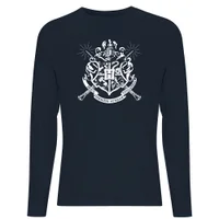 Harry Potter Hogwarts House Crest Men's Long Sleeve T-Shirt - Navy