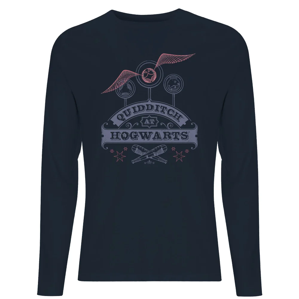 Harry Potter Quidditch At Hogwarts Men's Long Sleeve T-Shirt - Navy - XXL Bild 1