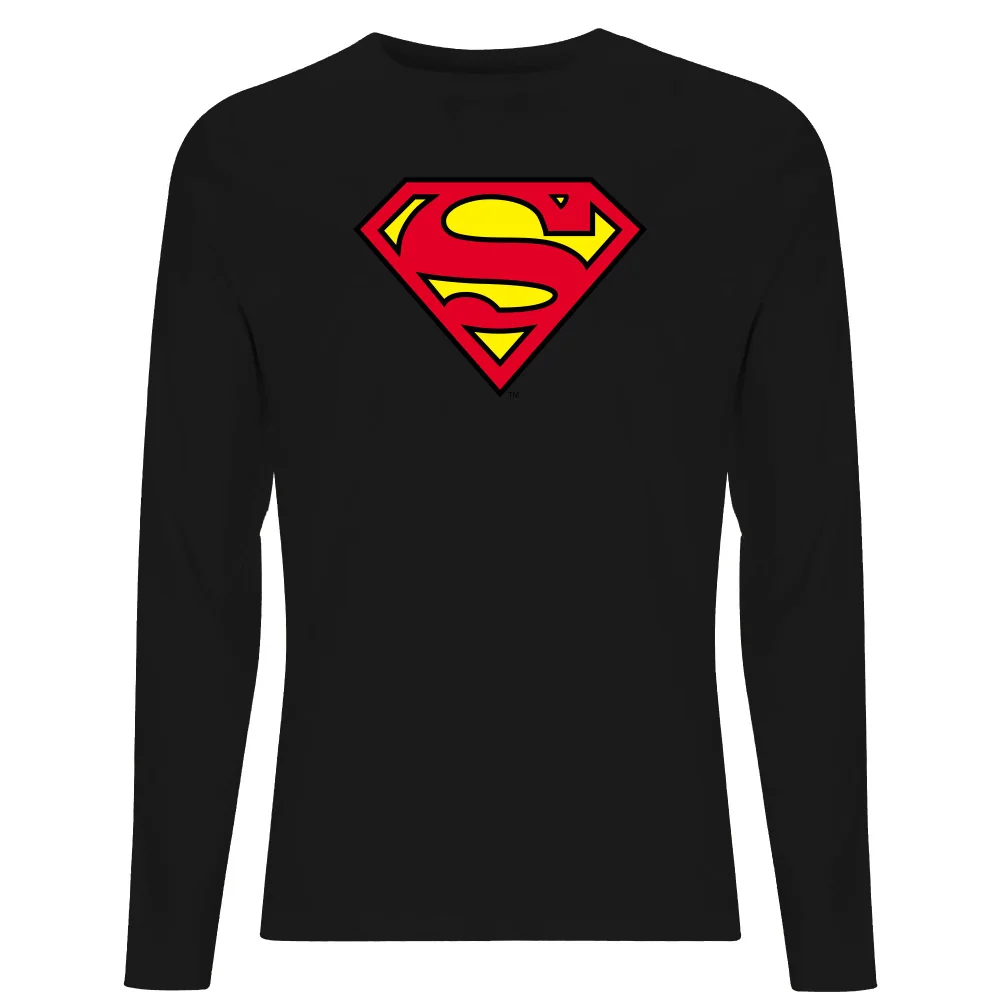 Official Superman Shield Men's Long Sleeve T-Shirt - Black - S Bild 1