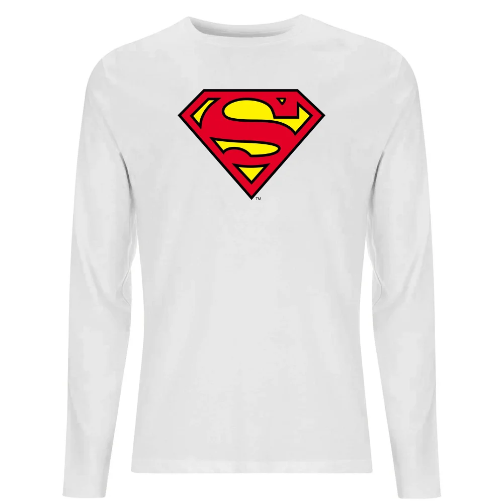 Official Superman Shield Men's Long Sleeve T-Shirt - White - S Bild 1