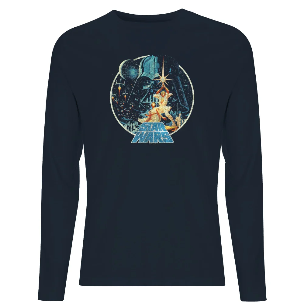 Star Wars Classic Vintage Victory Men's Long Sleeve T-Shirt - Navy - S Bild 1