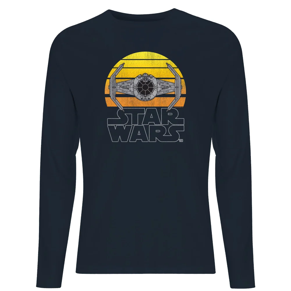 Star Wars Classic Sunset Tie Men's Long Sleeve T-Shirt - Navy - S Bild 1