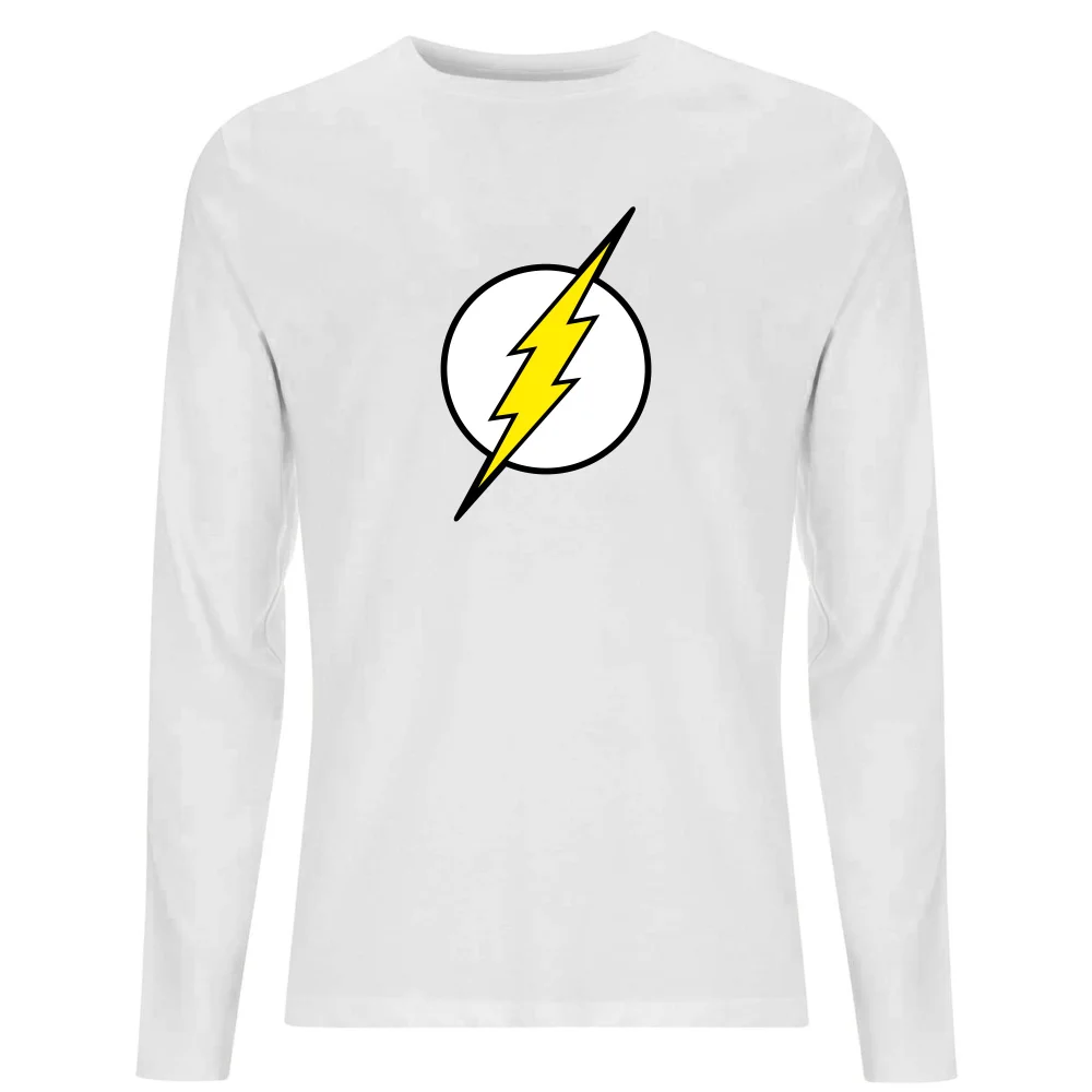 Justice League Flash Logo Men's Long Sleeve T-Shirt - White - M Bild 1