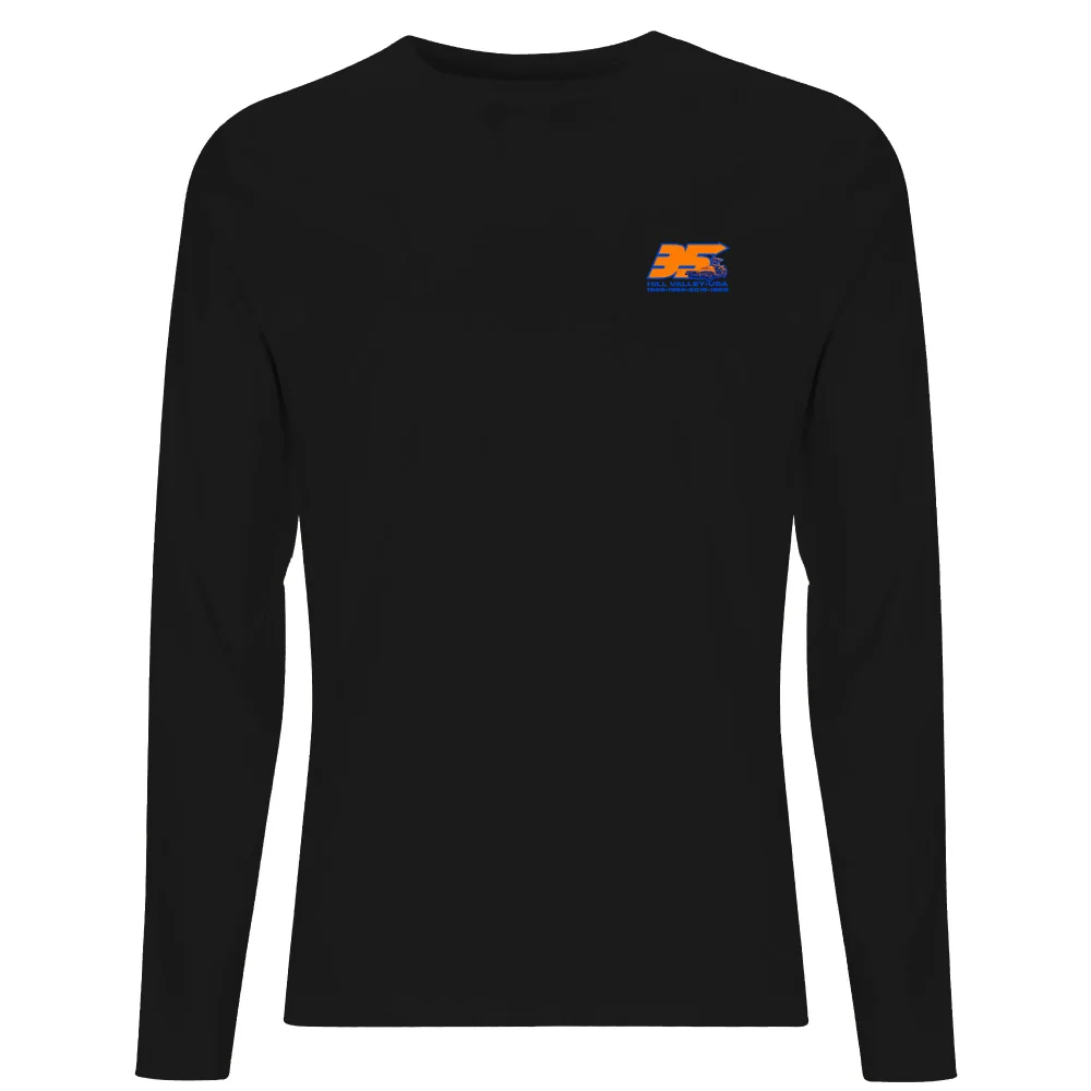 Back To The Future 35 Hill Valley Front Men's Long Sleeve T-Shirt - Black - XS Bild 1