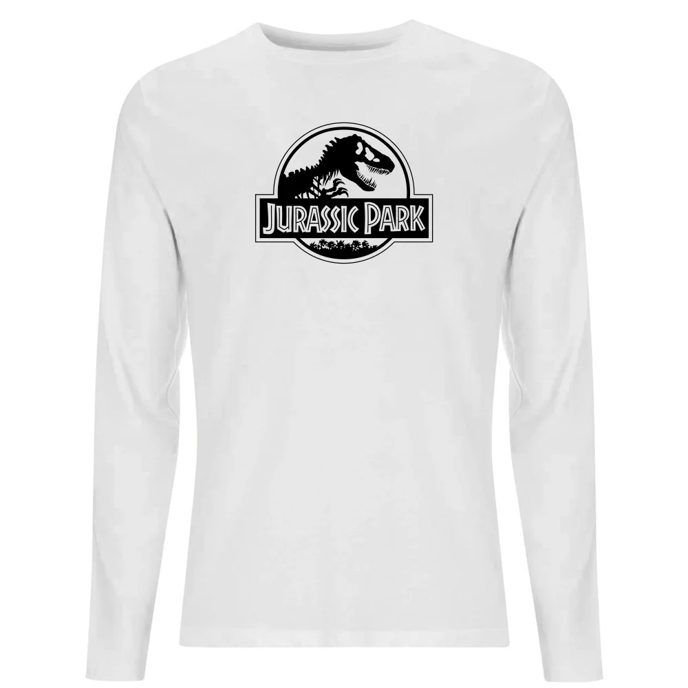 Jurassic Park Logo Men's Long Sleeve T-Shirt - White - S Bild 1