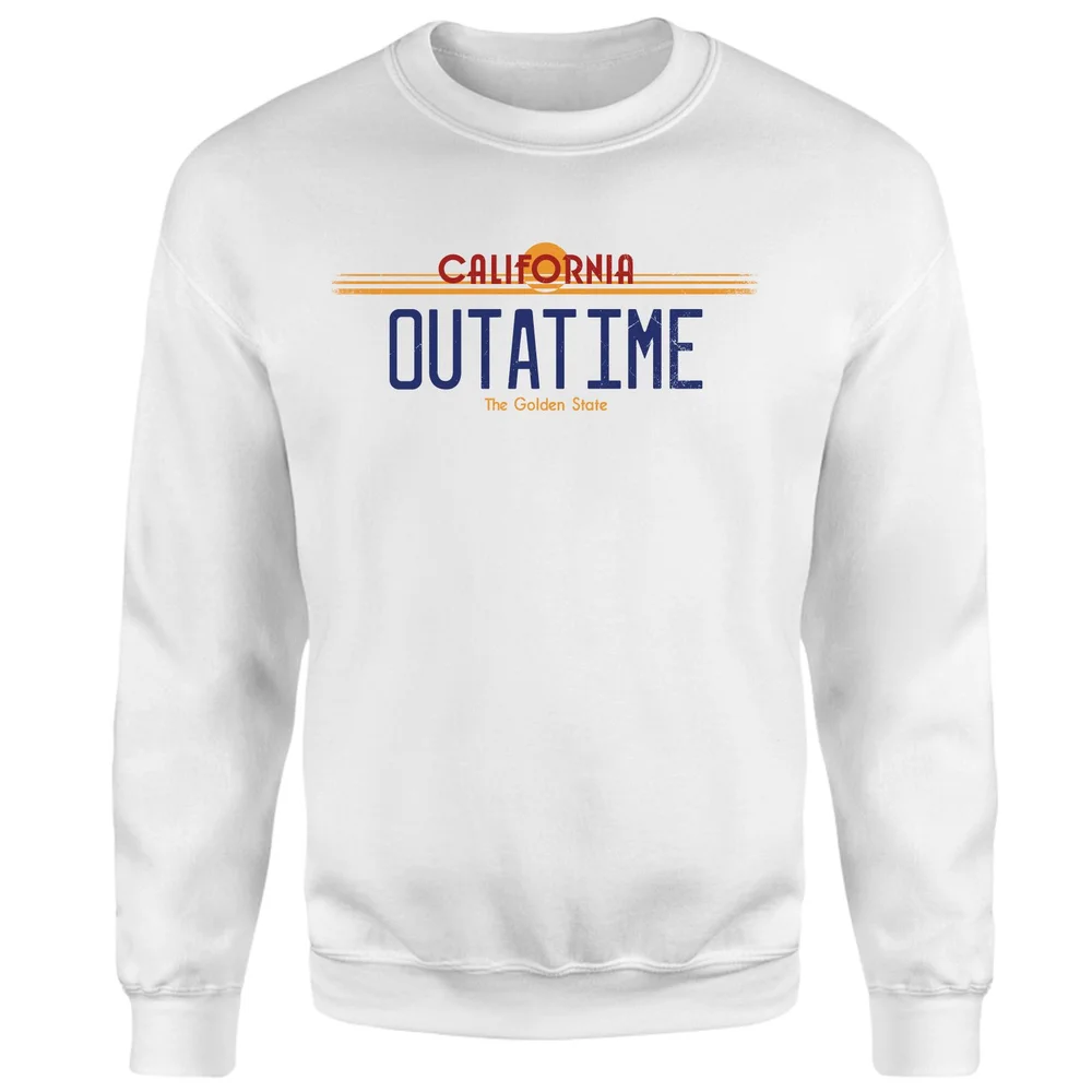 Back To The Future Outatime Plate Sweatshirt - White - XS Bild 1